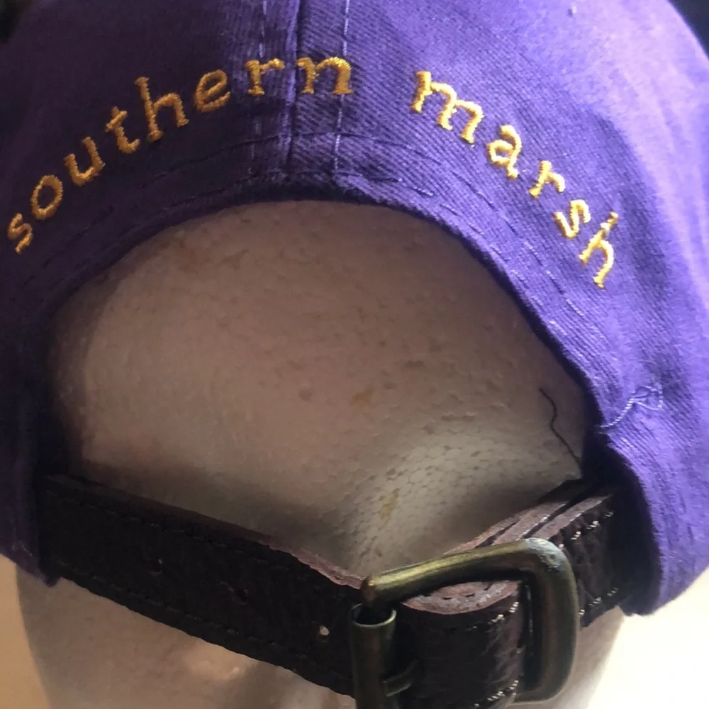Purple southern marsh cap with Gold Duck Embroidery